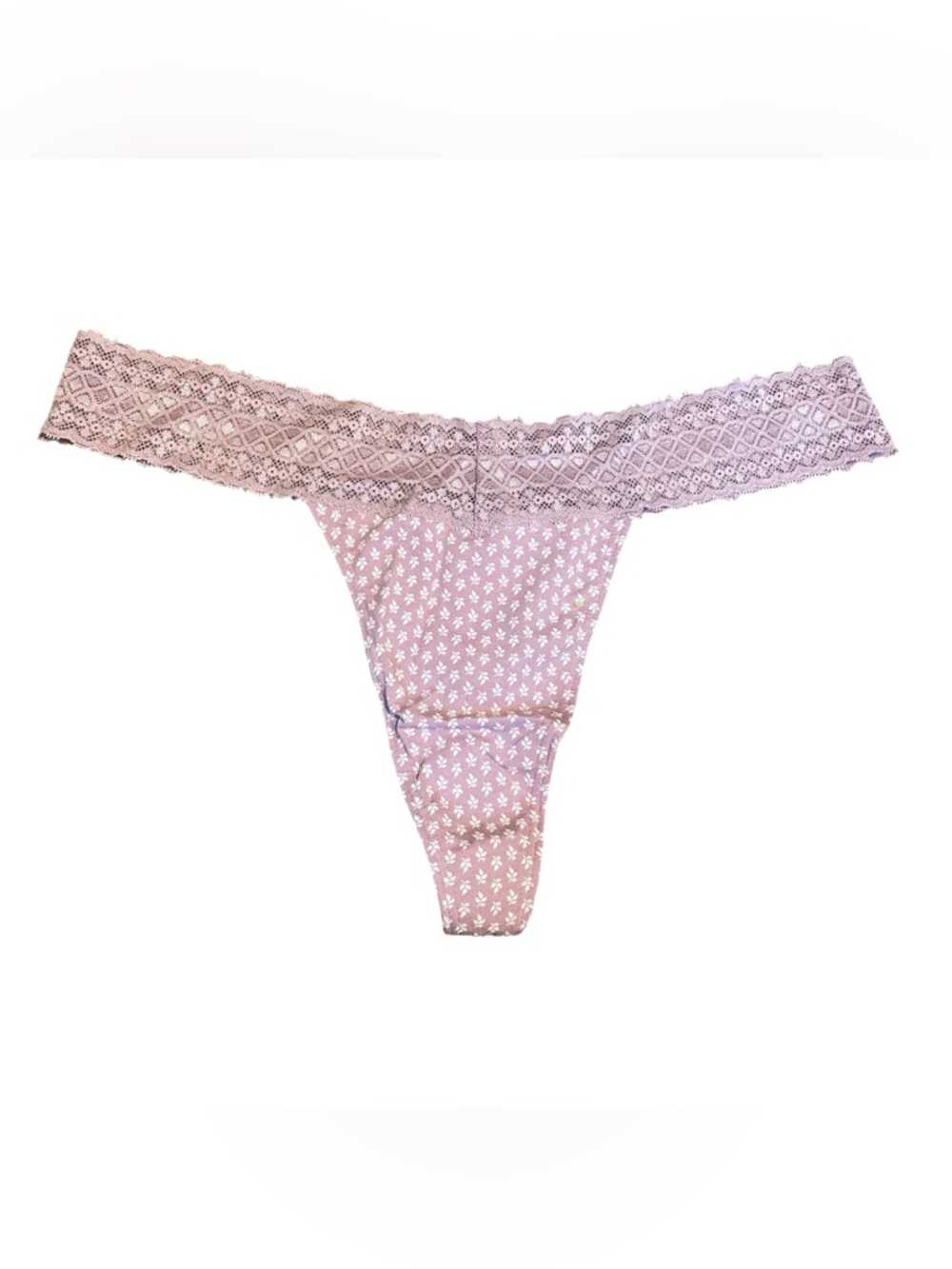 NWT Victoria’s Secret Thong with Lace Trim purple XL